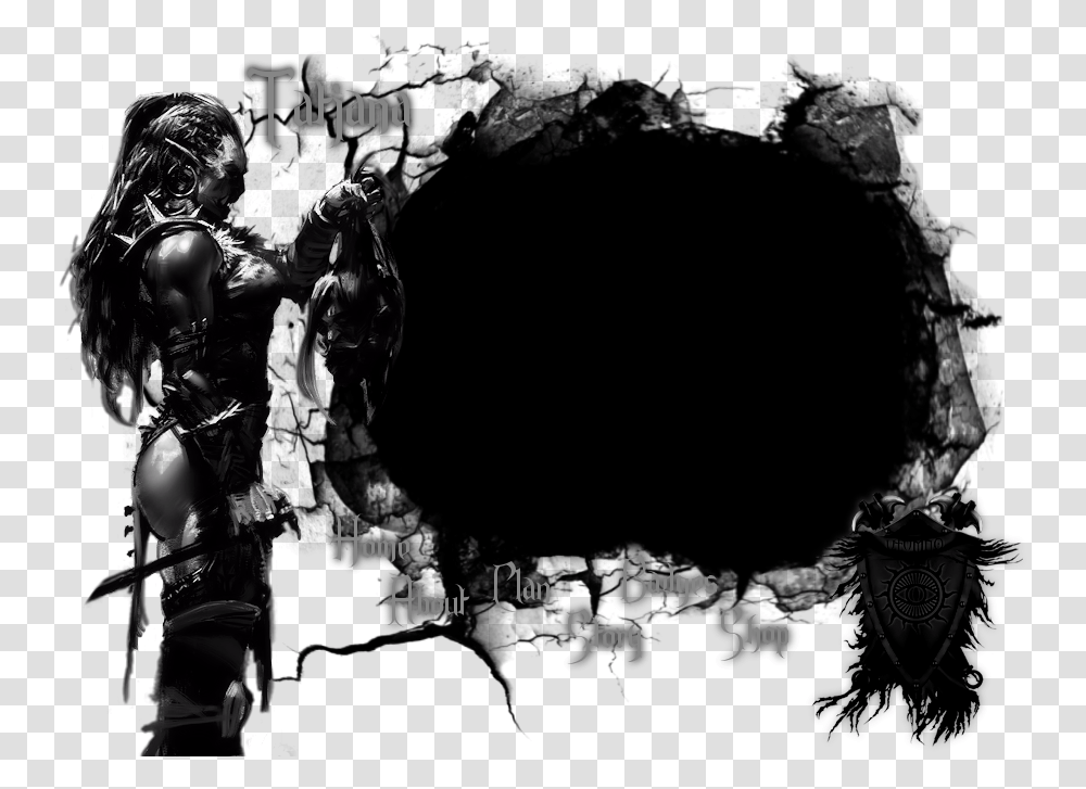 Silhouette Desktop Wallpaper Black White Orc Severed Head, Person, Human, Quake Transparent Png