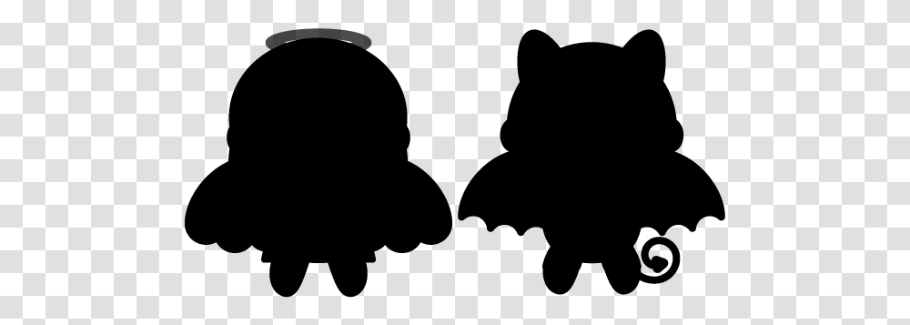Silhouette Devil Angel, Gray, World Of Warcraft Transparent Png