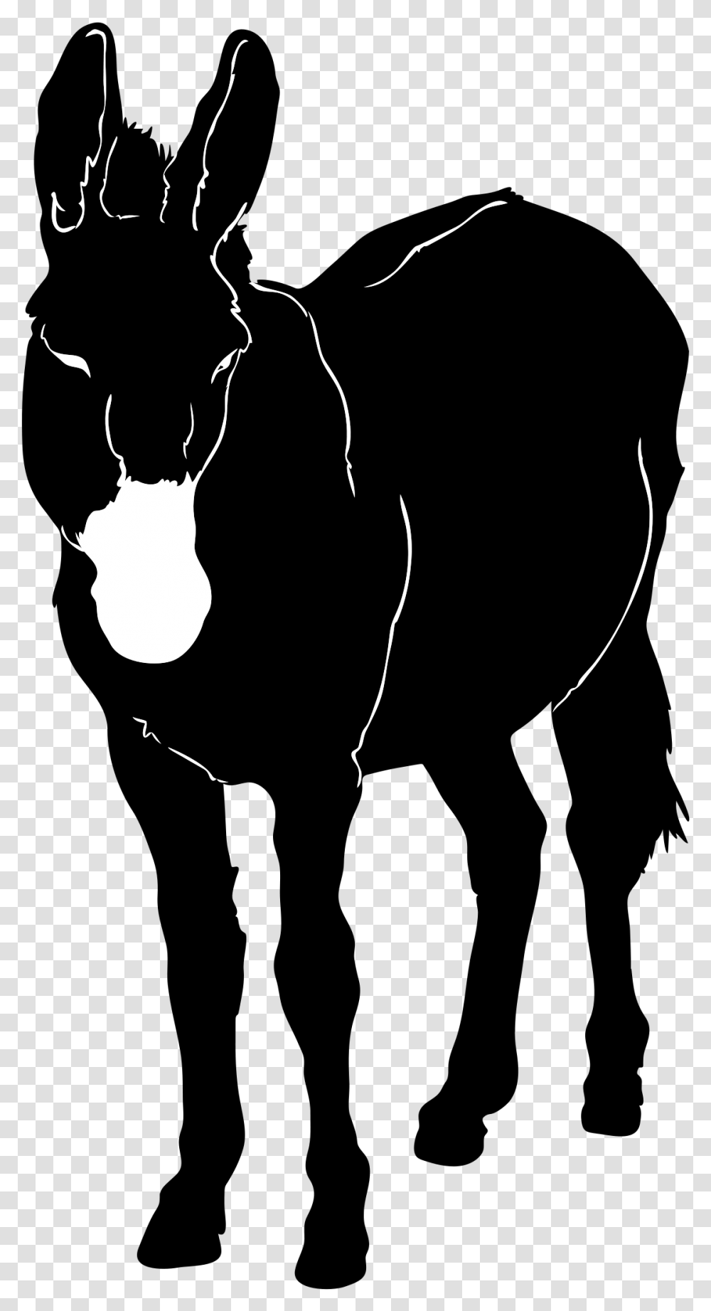 Silhouette Donkey, Outdoors, Stencil, Hand, Beverage Transparent Png