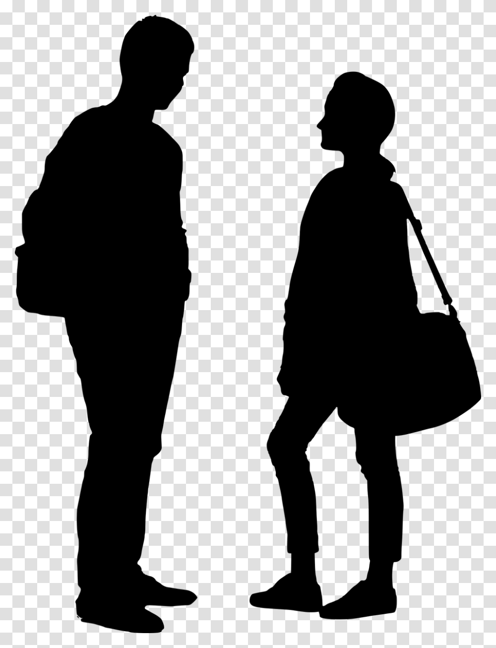 Silhouette Download People Talking Silhouette, Gray, World Of Warcraft Transparent Png
