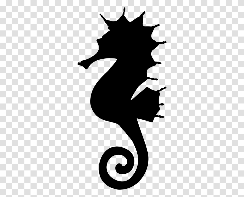 Silhouette Drawing Whites Seahorse Great Seahorse Pipefishes, Gray, World Of Warcraft Transparent Png