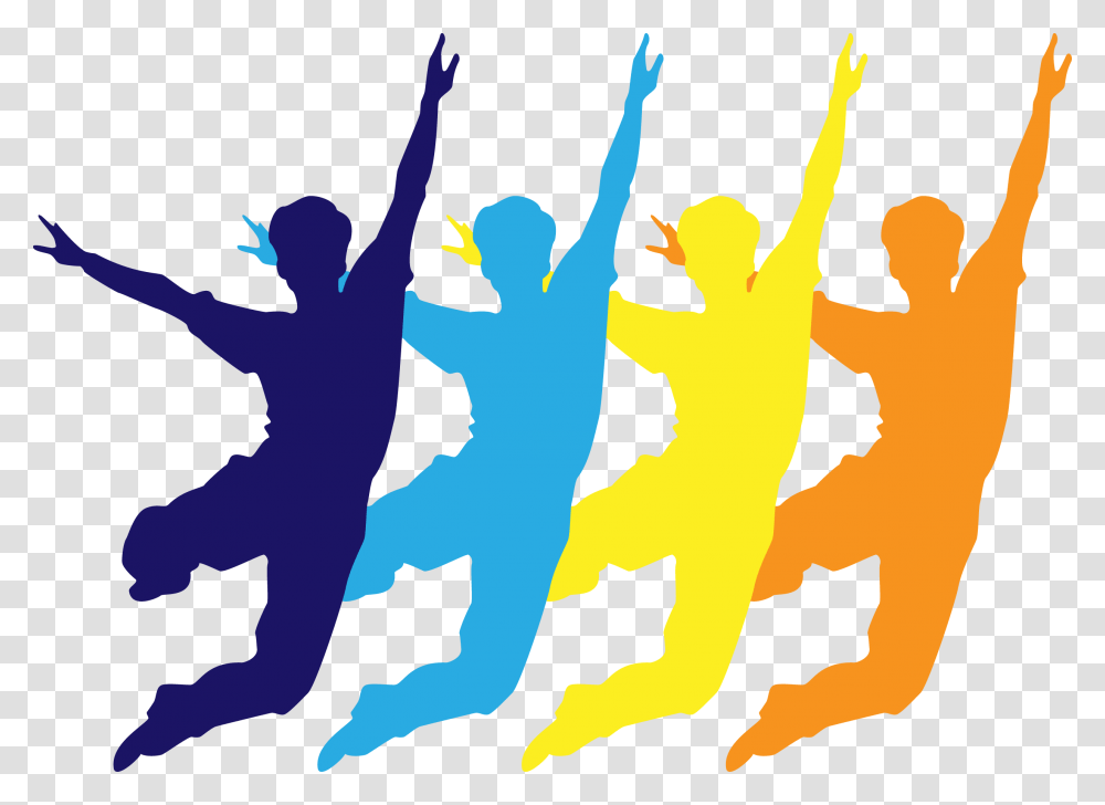 Silhouette Euclidean Vector Illustration Dancing Silhouette In Color, Person, Dance Pose, Leisure Activities, Crowd Transparent Png