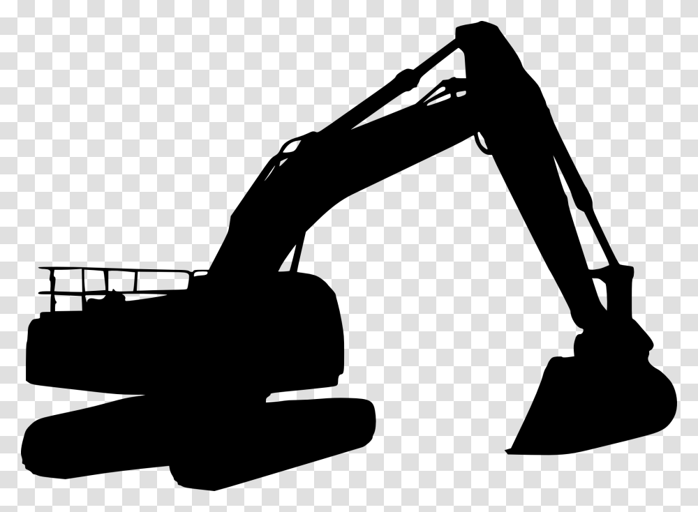 Silhouette Excavator, Axe, Tool, Hammer, Lawn Mower Transparent Png