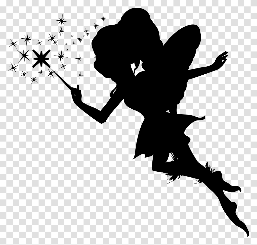 Silhouette Fairy Clip Art, Gray, World Of Warcraft Transparent Png