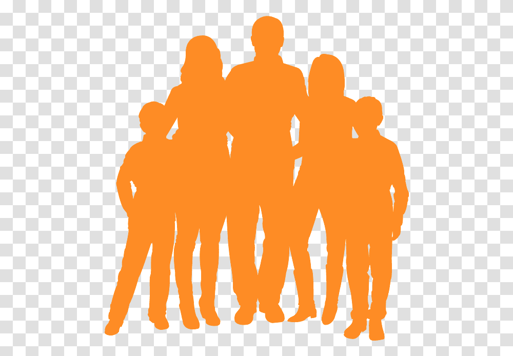 Silhouette Family Of, Bird, Animal, Fire, Person Transparent Png