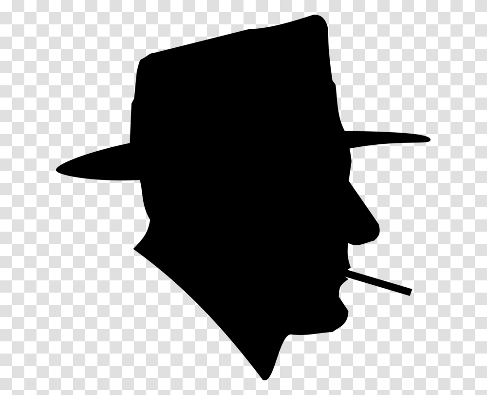 Silhouette Fedora Hat Computer Icons Smoking, Gray, World Of Warcraft Transparent Png