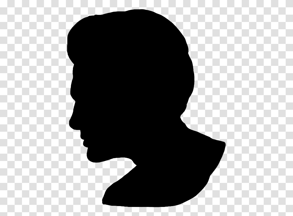 Silhouette Female Clip Art Silhouette Of A Man Head, Gray, World Of Warcraft Transparent Png