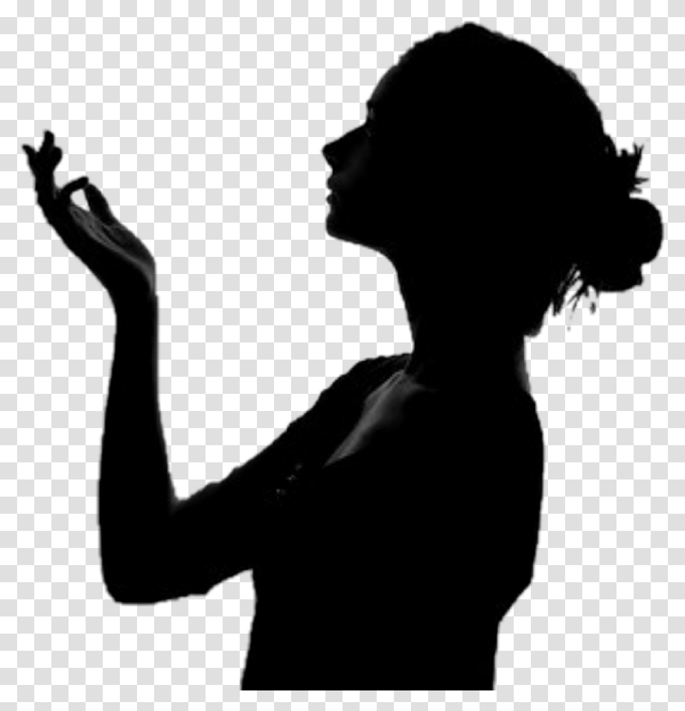 Silhouette Female Feminine Silhouette, Person, Back, Arm, Photography Transparent Png
