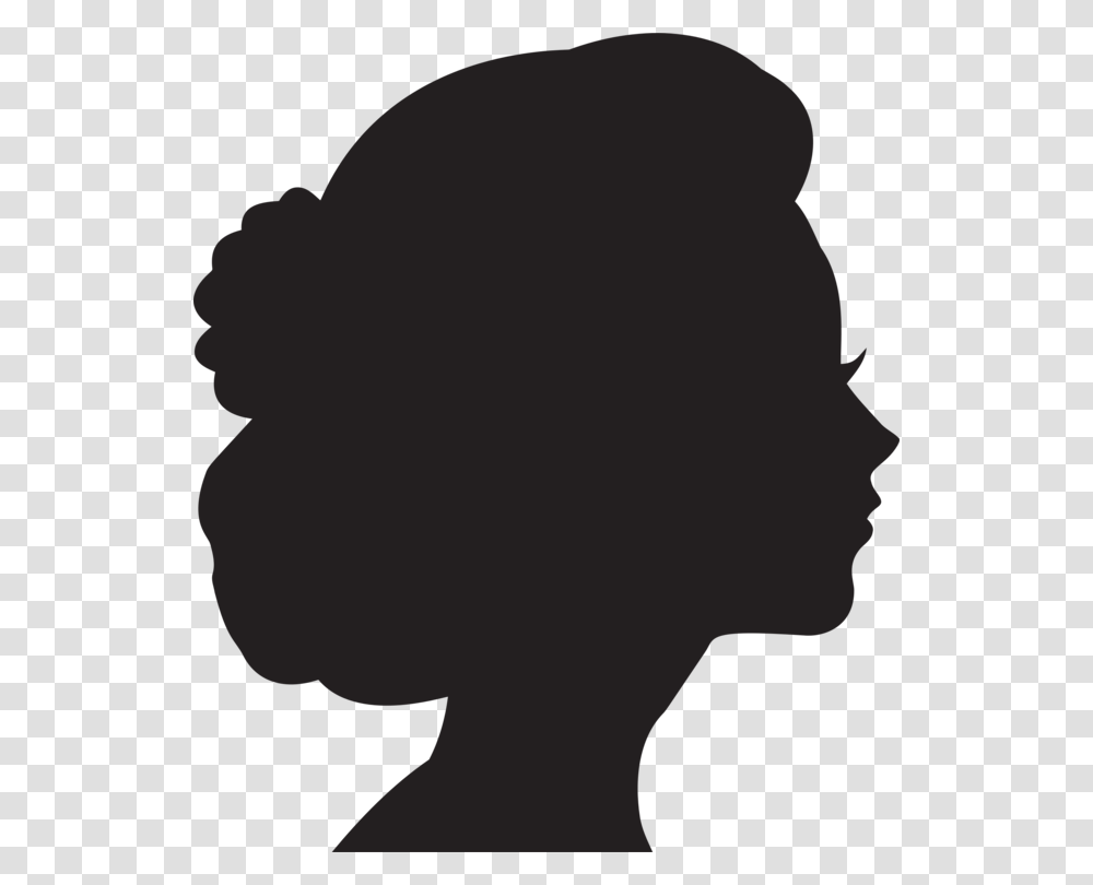 Silhouette Female Woman Drawing Portrait, Person, Human, Face, Back Transparent Png