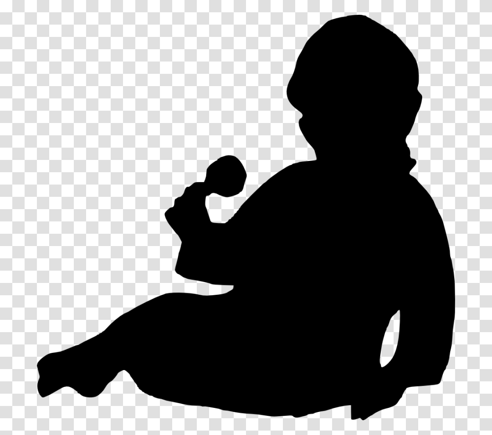 Silhouette Fetus Clip Art Sitting Kid Silhouette Background, Person, Kneeling Transparent Png