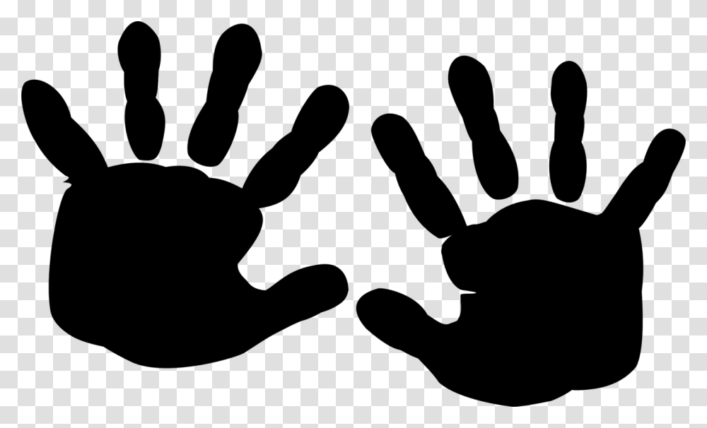 Silhouette Finger Printing Hand Black, Gray, World Of Warcraft Transparent Png