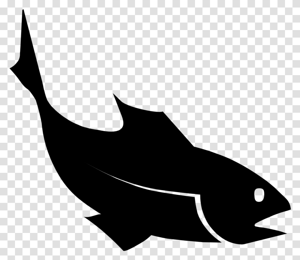 Silhouette Fish Clip Art Black And White Fish Svg, Gray Transparent Png