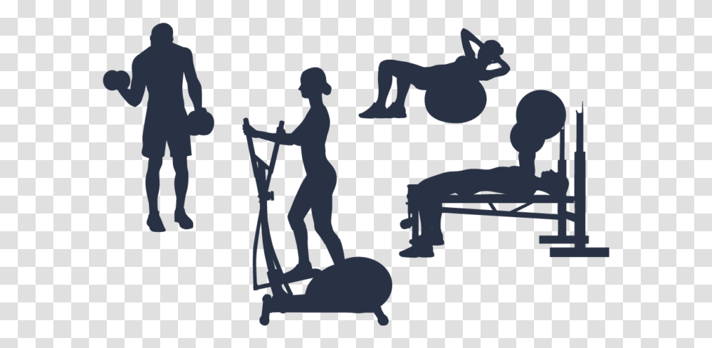 Silhouette Fitness Centre Clip Art Scalable Vector Siluetas Gimnasio, Person, Poster, Road Transparent Png