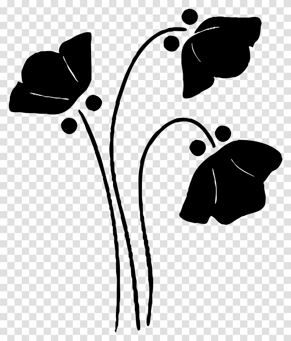 Silhouette Flower Clip Art Silhouette Flowers Svg Free, Stencil, Leisure Activities, Floral Design, Pattern Transparent Png