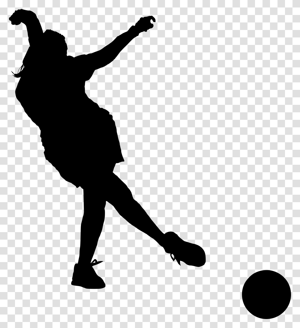 Silhouette Girl Bowling Clipart, Gray, World Of Warcraft Transparent Png