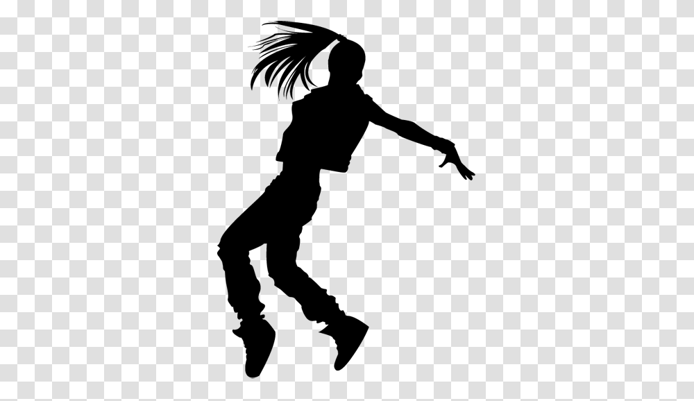 Silhouette Girl Dancer Wall Sticker, Alphabet, Face Transparent Png