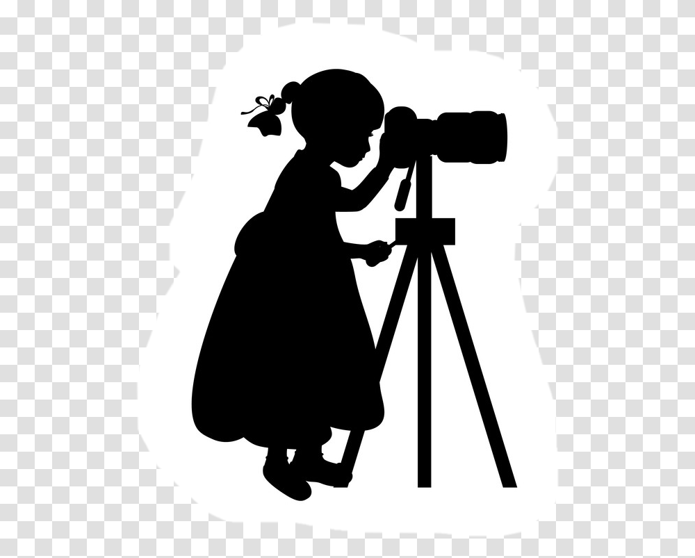 Silhouette Girl Photographer Freetoedit Photographer Girl Silhouette, Person, Human, Tripod, Photography Transparent Png