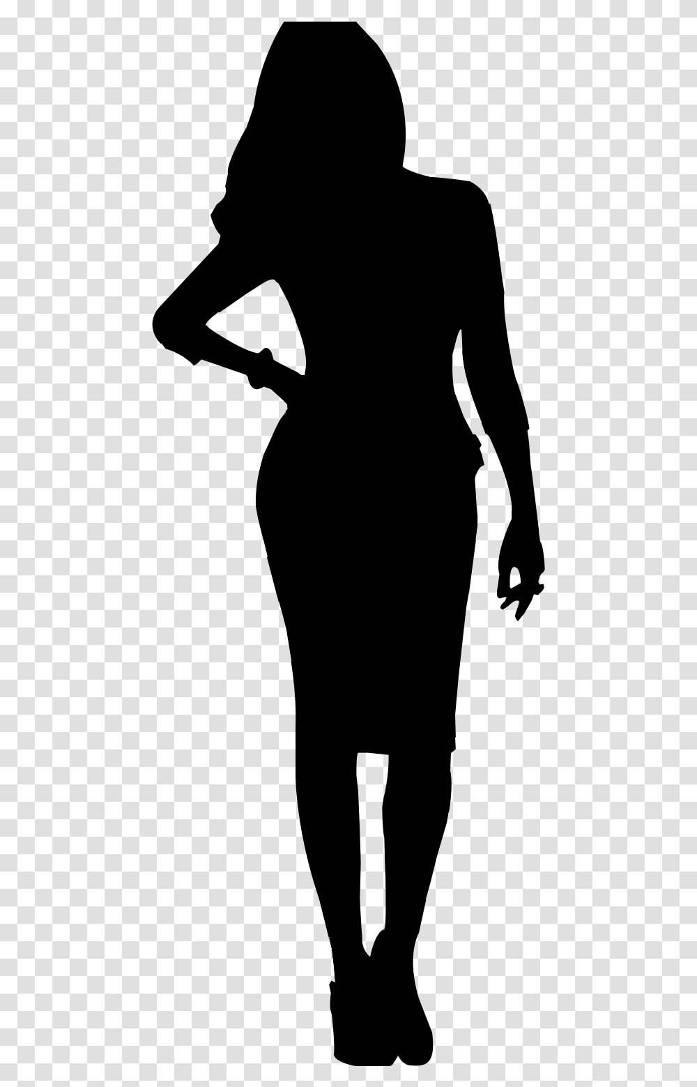 Silhouette Girl Vector, Gray, World Of Warcraft Transparent Png