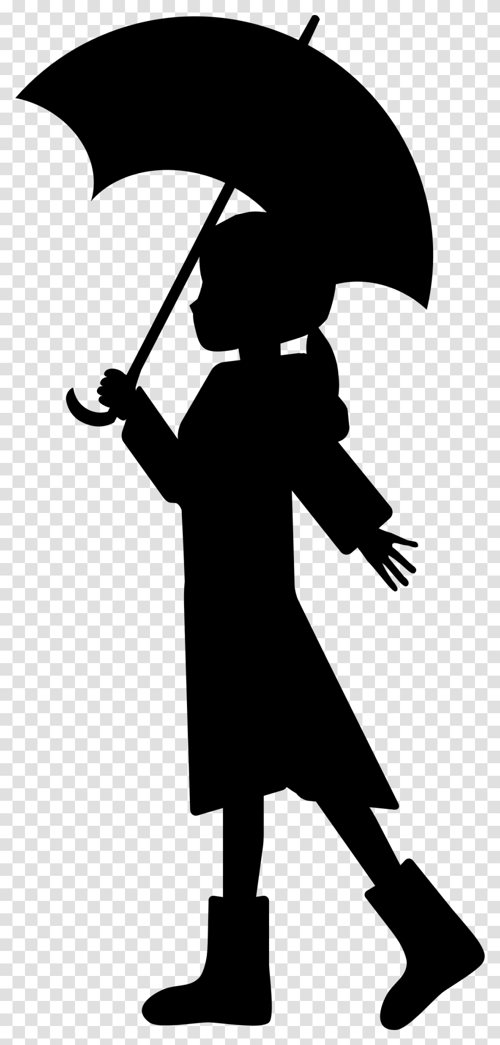 Silhouette Girl With Umbrella, Gray, World Of Warcraft Transparent Png