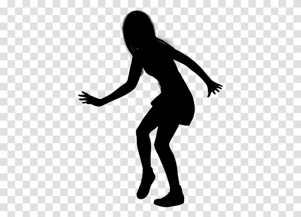 Silhouette Girl Woman Young Teenager Dance Silhouette Of Girl, Gray, World Of Warcraft Transparent Png