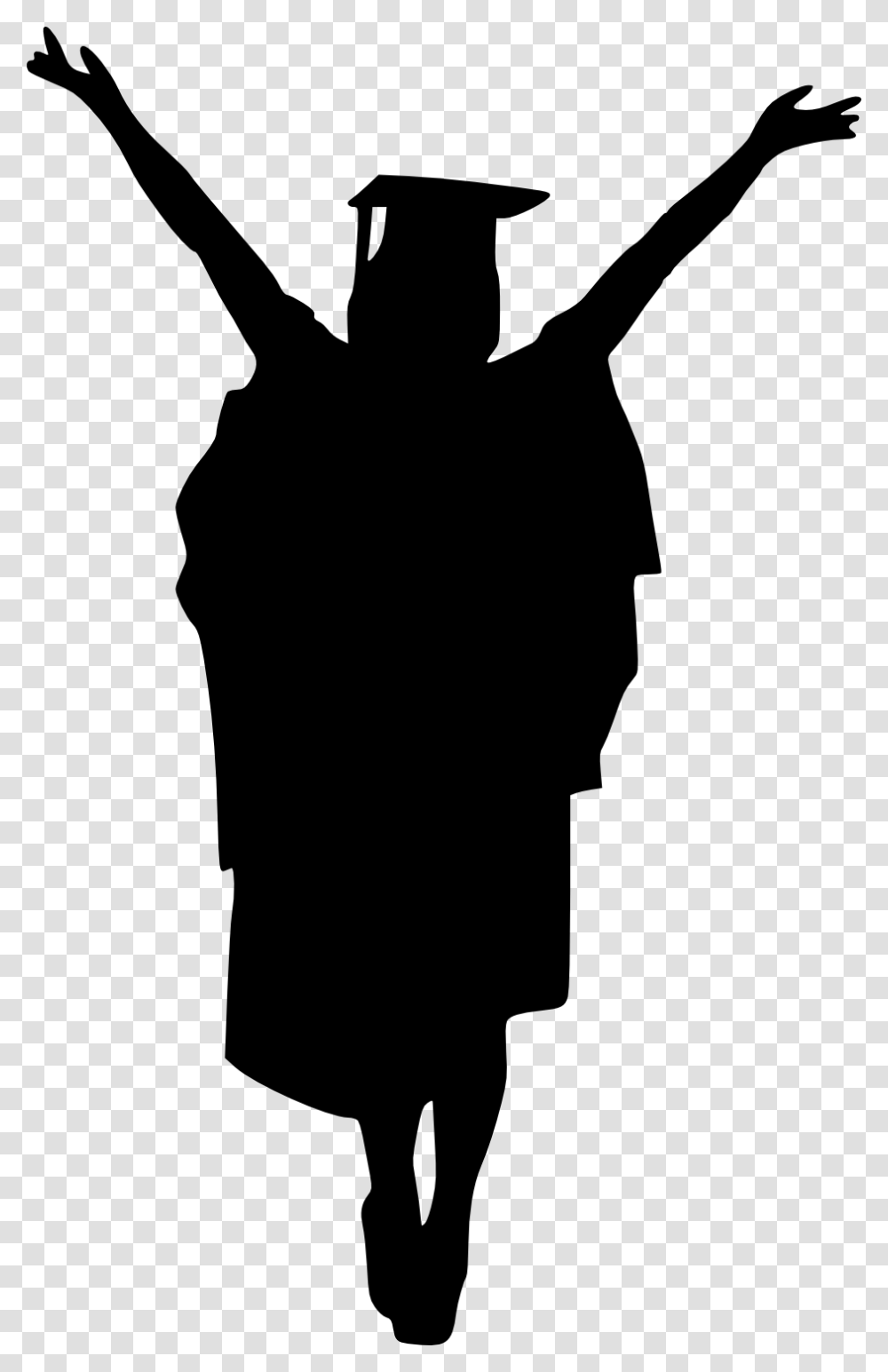 Silhouette Graduation Ceremony Clip Art, Person, Human, Stencil, Ninja Transparent Png