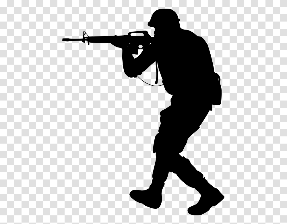 Silhouette Gun Soldier Warrior Special Forces Special Forces Silhouette, Gray, World Of Warcraft Transparent Png