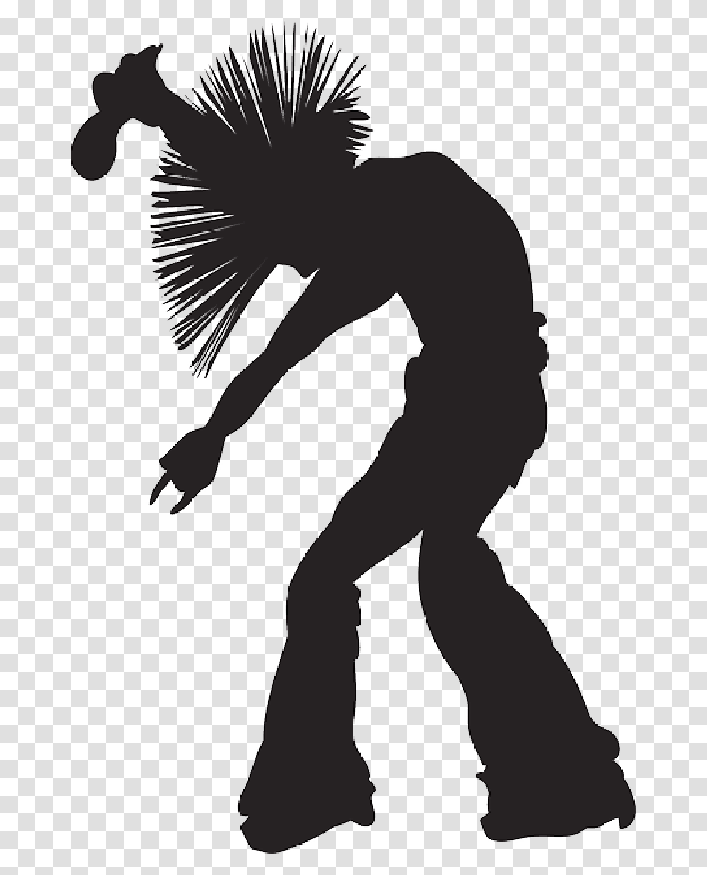 Silhouette Hair Microphone Band Rocker Singer Singer Band Silhouette, Stencil, Person, Human, Ninja Transparent Png