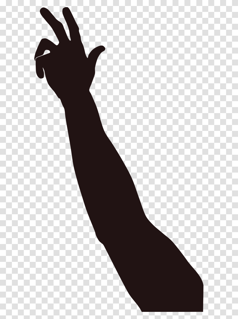 Silhouette Hand Reaching Up, Arm, Person, Human Transparent Png