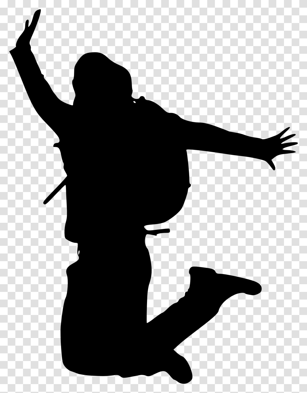 Silhouette Happy, Person, Human, Stencil, Ninja Transparent Png