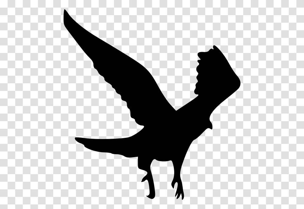 Silhouette Hawk Clip Art Eagle Silhouette, Gray, World Of Warcraft Transparent Png