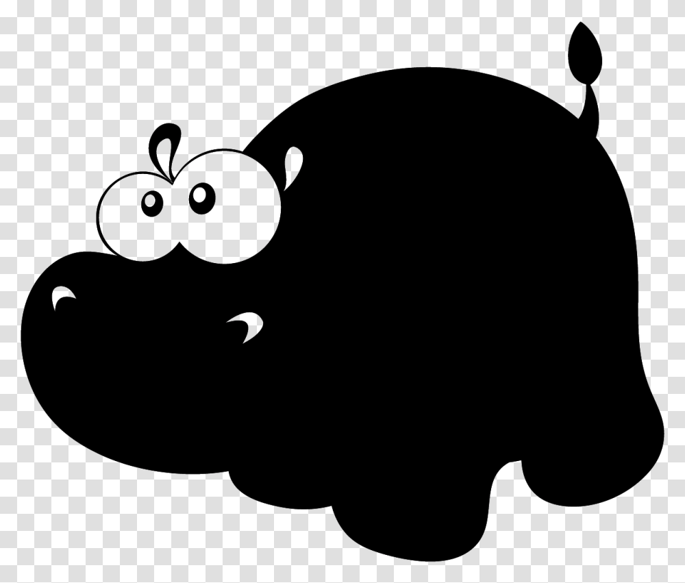 Silhouette Hippopotamus Drawing, Mammal, Animal, Giant Panda, Bear Transparent Png