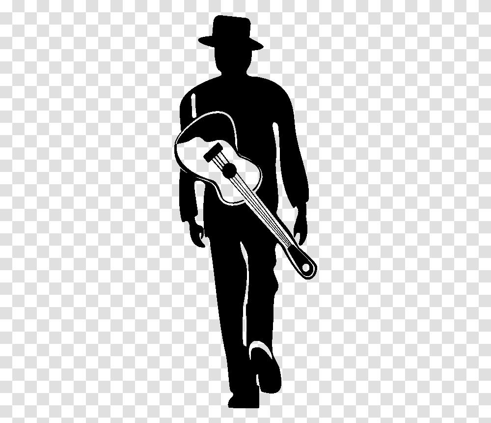 Silhouette Homme Guitare, Gray, World Of Warcraft Transparent Png