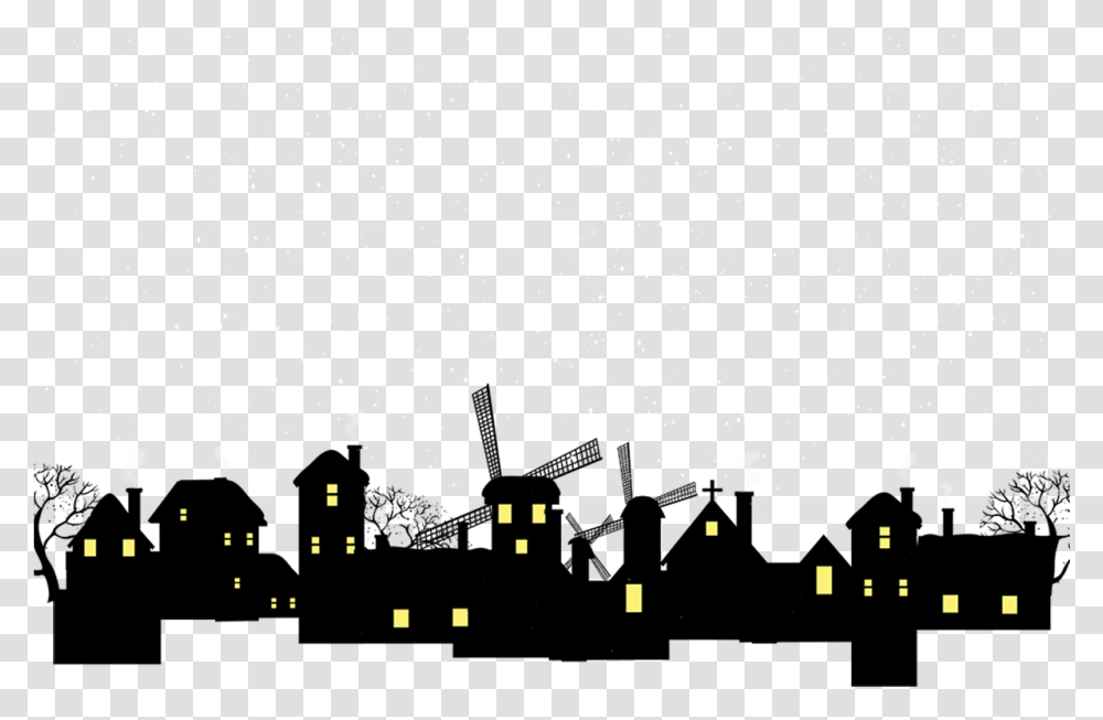 Silhouette House Building, Confetti, Paper, Outdoors Transparent Png