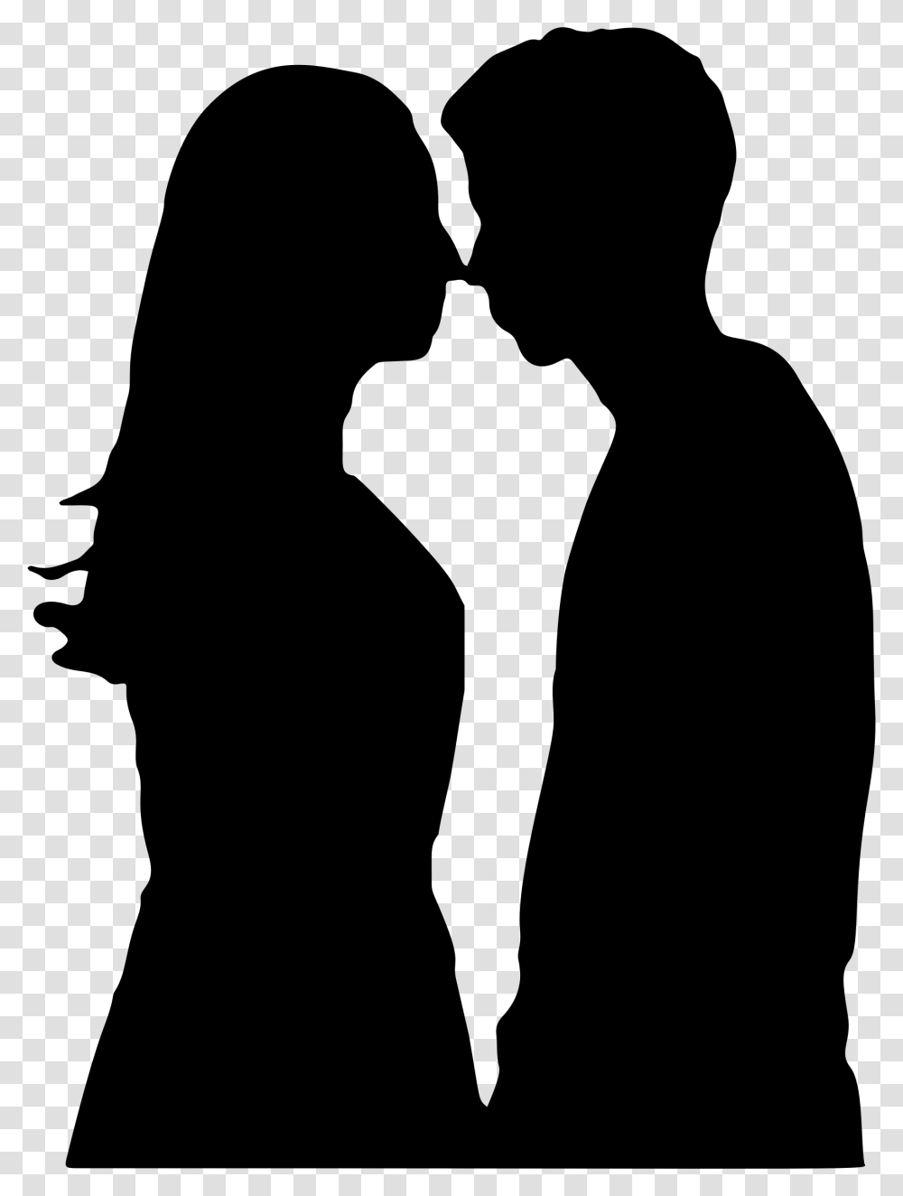 Silhouette Kiss Art Boyfriend Love Pictures, Gray, World Of Warcraft Transparent Png