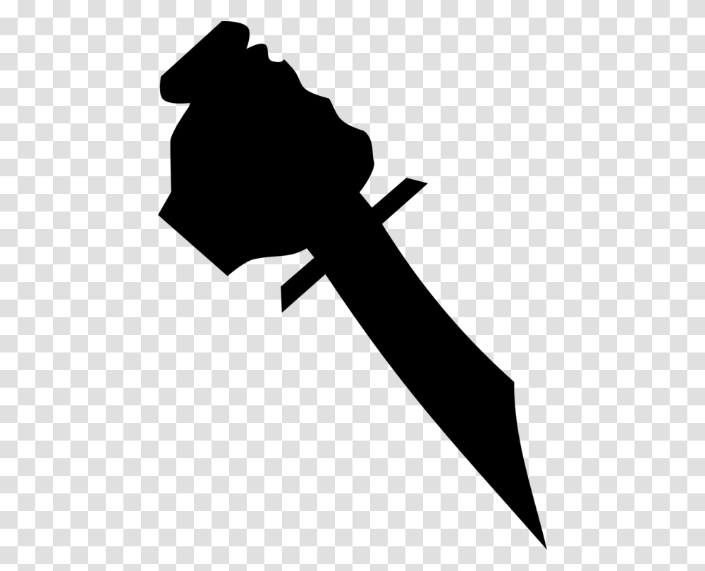 Silhouette Knife Stabbing Logo, Gray, World Of Warcraft Transparent Png