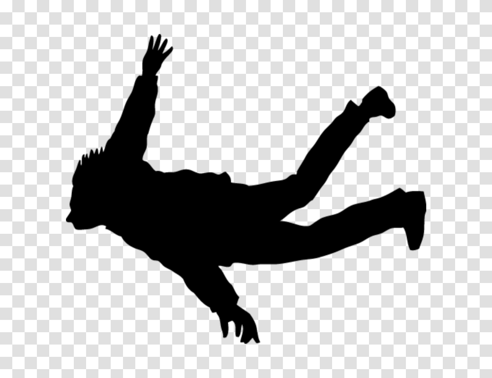 Silhouette Man Falling Flying Freetoedit, Gray, World Of Warcraft Transparent Png