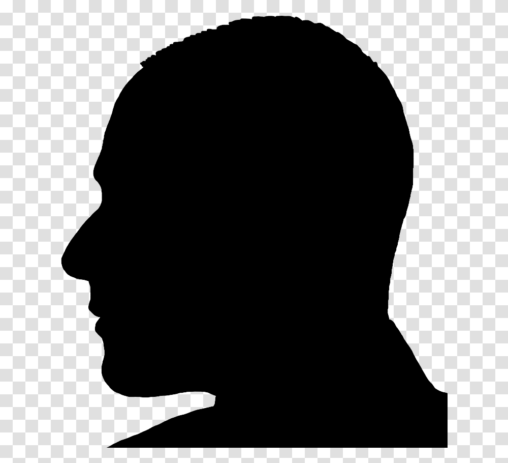Silhouette Man Head In Profile Silhouette Man Head Profile, Gray, World Of Warcraft Transparent Png