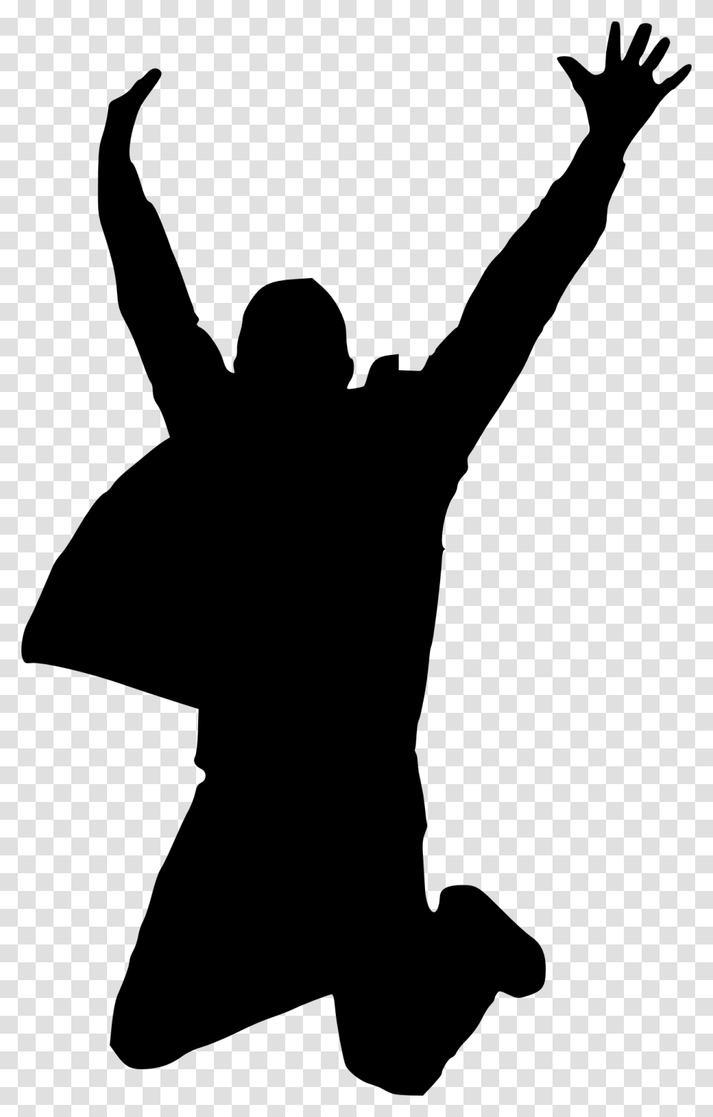 Silhouette Man Jumping, Person, Human, Leisure Activities, Dance Pose Transparent Png