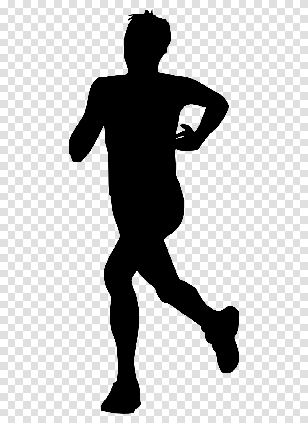 Silhouette Man Running, Person, Human, Pants Transparent Png