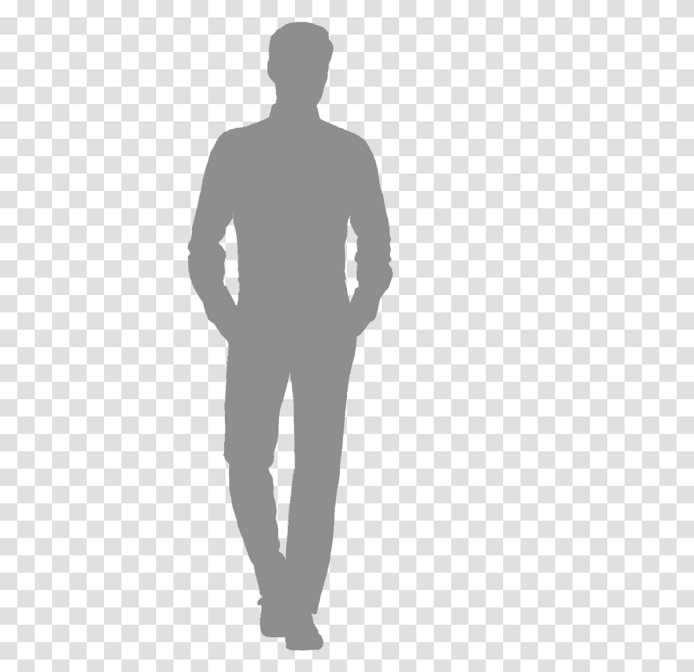 Silhouette Man Standing Man Silhouette, Sleeve, Apparel, Long Sleeve Transparent Png