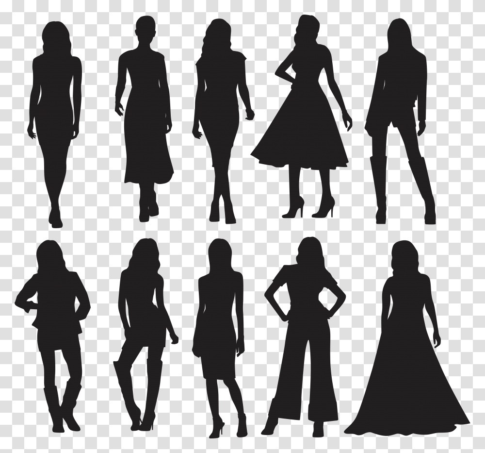 Silhouette Model Fashion Fashion Model Silhouette, Person, Human, People, Hand Transparent Png