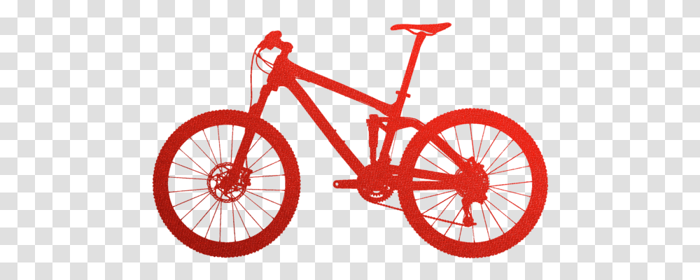 Silhouette Mountain Bike, Vehicle, Transportation, Rug, Bicycle Transparent Png