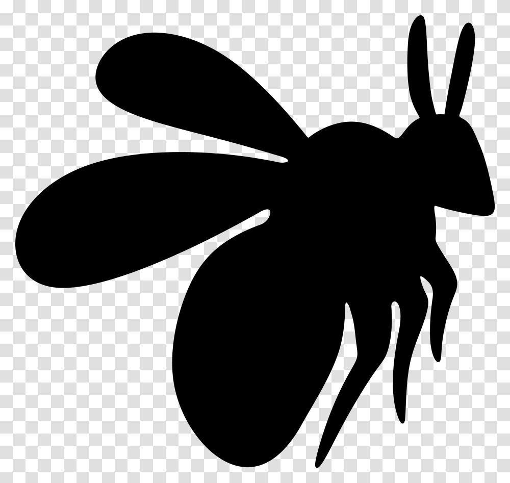 Silhouette Of A Bee, Stencil, Hammer, Tool, Animal Transparent Png