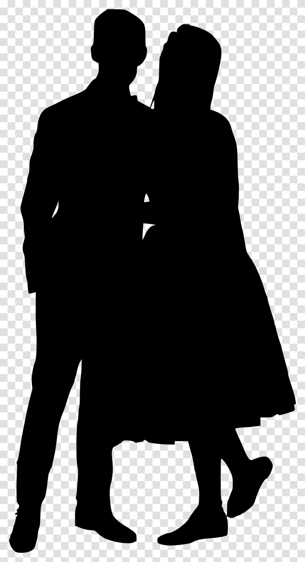 Silhouette Of A Couple, Person, Human, Sleeve Transparent Png