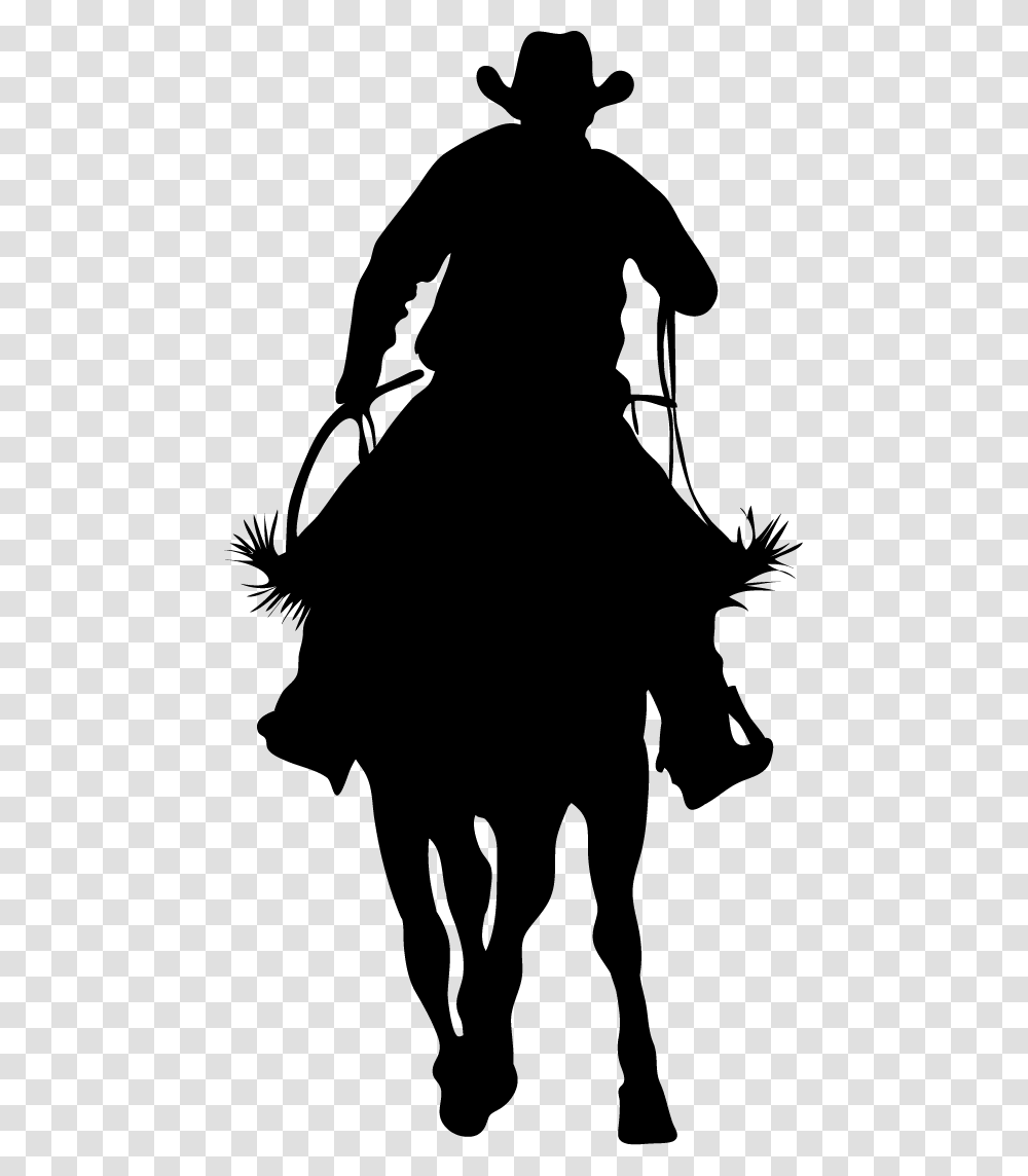 Silhouette Of A Cowboy, Person, Human, Stencil Transparent Png