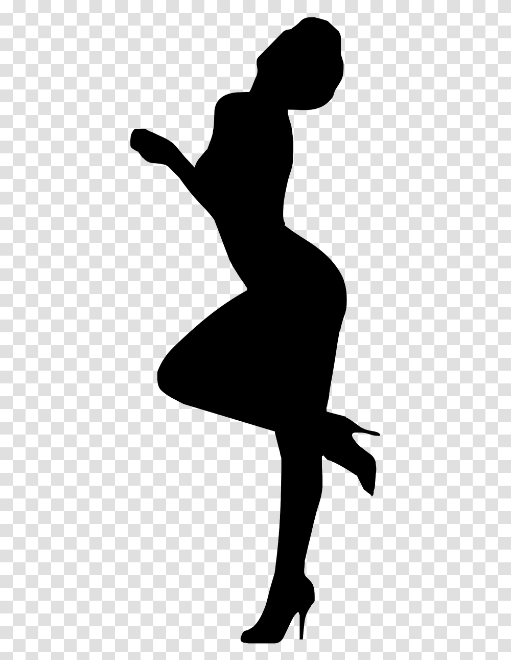 Silhouette Of A Curvy Woman, Kneeling, Sport, Photography, Hand Transparent Png
