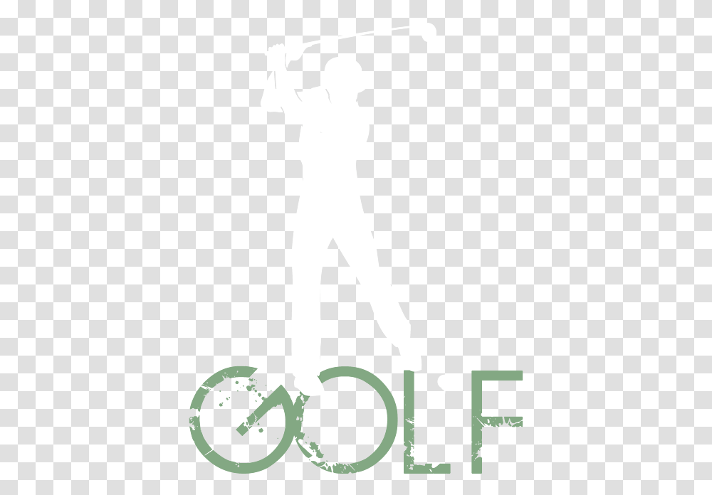 Silhouette Of A Man Playing Golf In White Avial, Person, Stencil, People, Text Transparent Png