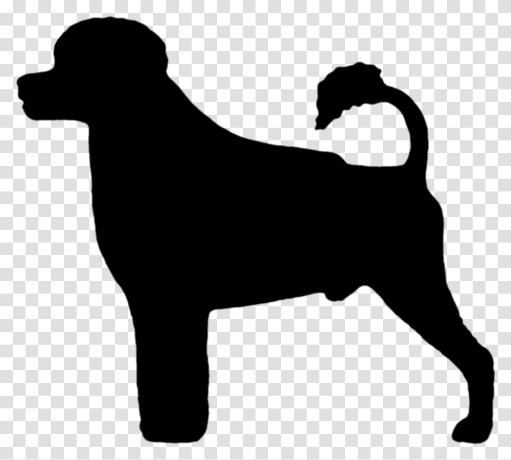 Silhouette Of A Portuguese Water Dog In Lion Clip Companion Dog, Gray, World Of Warcraft Transparent Png