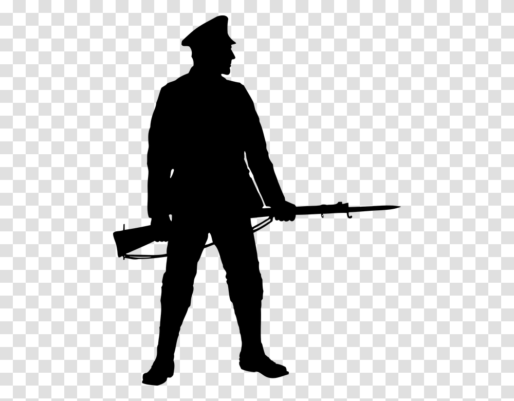 Silhouette Of A Soldier, Nature, Outdoors, Night, Astronomy Transparent Png