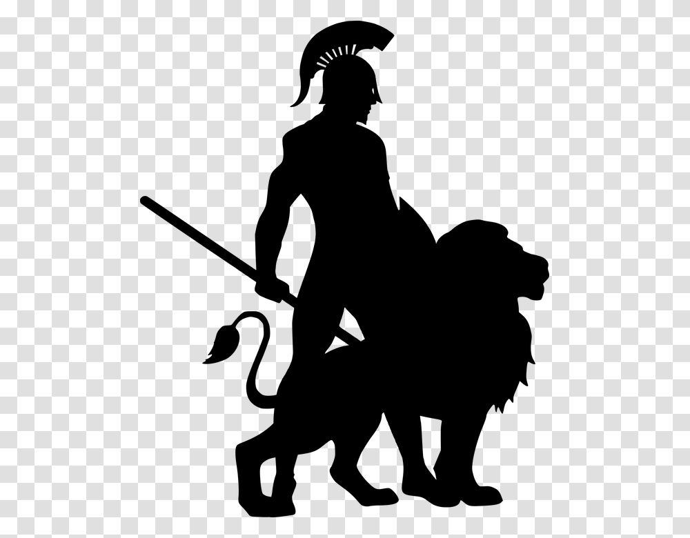 Silhouette Of A Warrior, Gray, World Of Warcraft Transparent Png